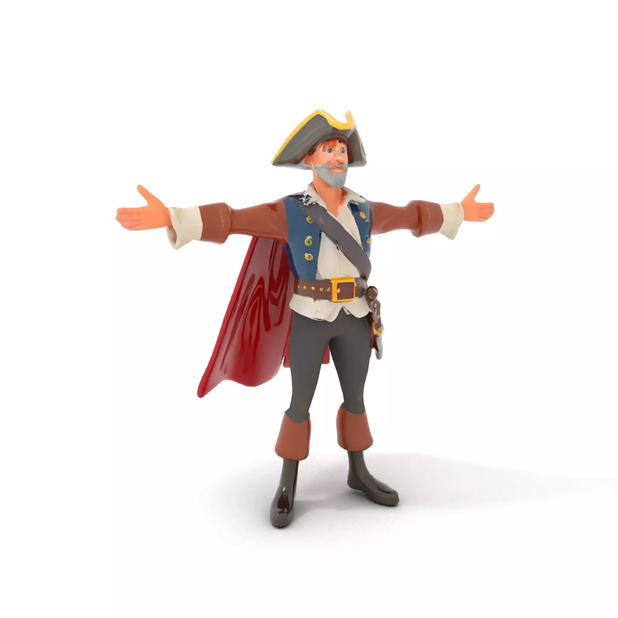 Charming Pirate Captain model pack Low-poly 3D model_9