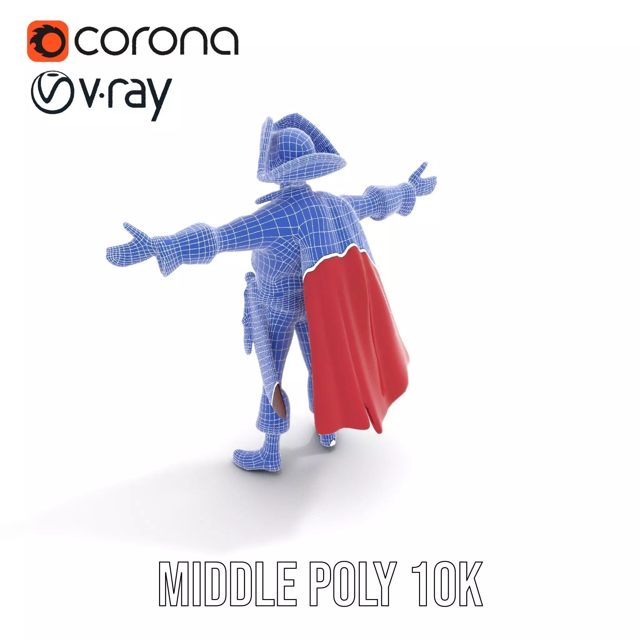 Charming Pirate Captain model pack Low-poly 3D model_12