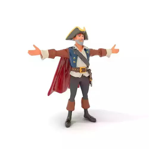 Charming Pirate Captain model pack Low-poly 3D model