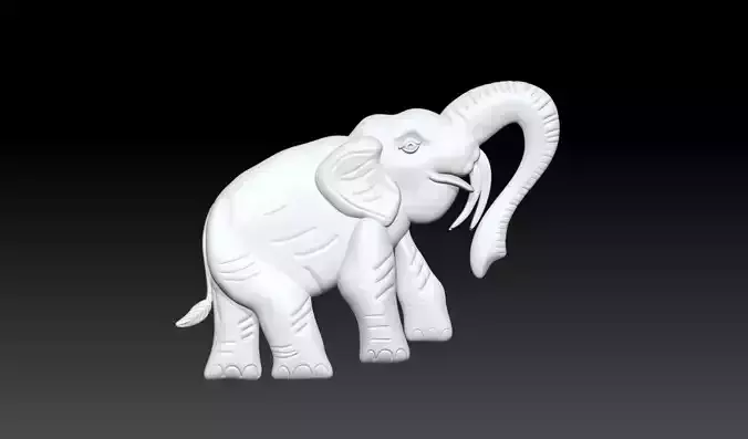 Elephant Relief  3D Printable Model