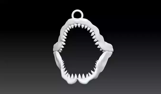 Great White Shark Jaw  3D Printable Model