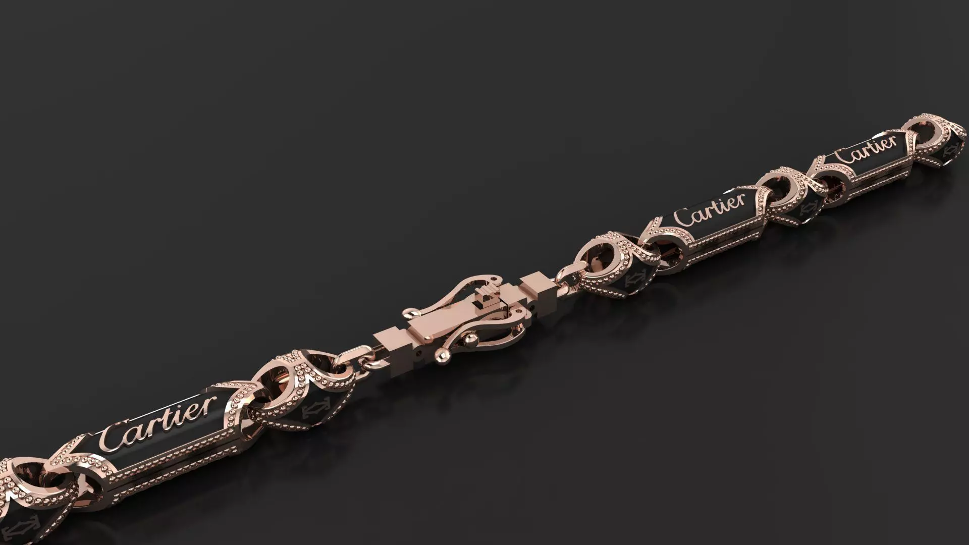 CARRTIER BRACELET WITH ENAMEL 3D PRINT MODEL 3D print model_1