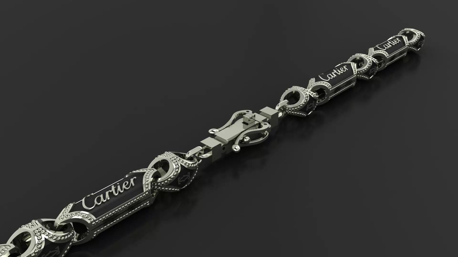 CARRTIER BRACELET WITH ENAMEL 3D PRINT MODEL 3D print model_10