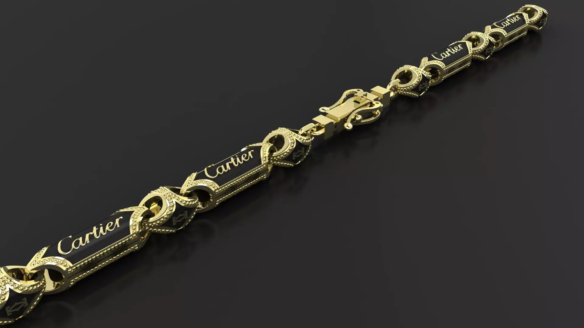 CARRTIER BRACELET WITH ENAMEL 3D PRINT MODEL 3D print model_11