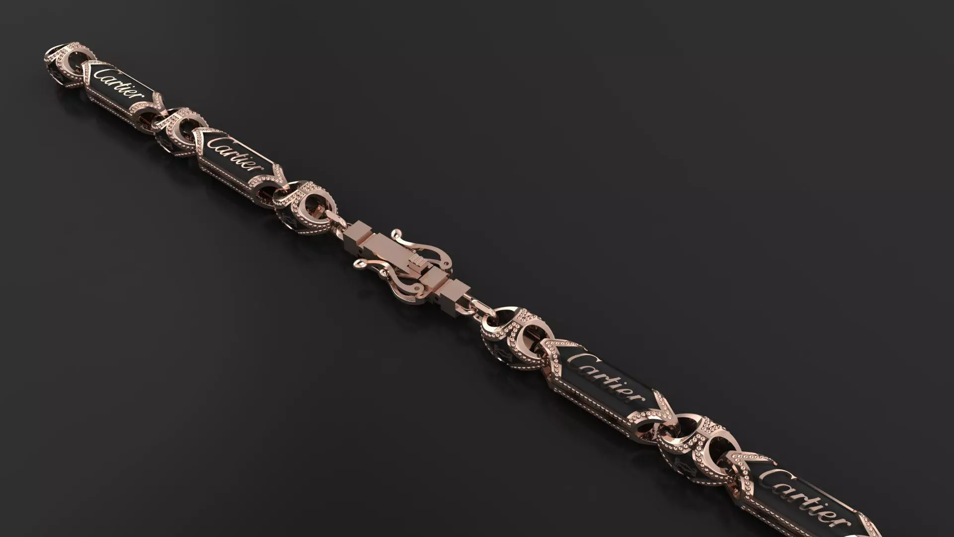 CARRTIER BRACELET WITH ENAMEL 3D PRINT MODEL 3D print model_7