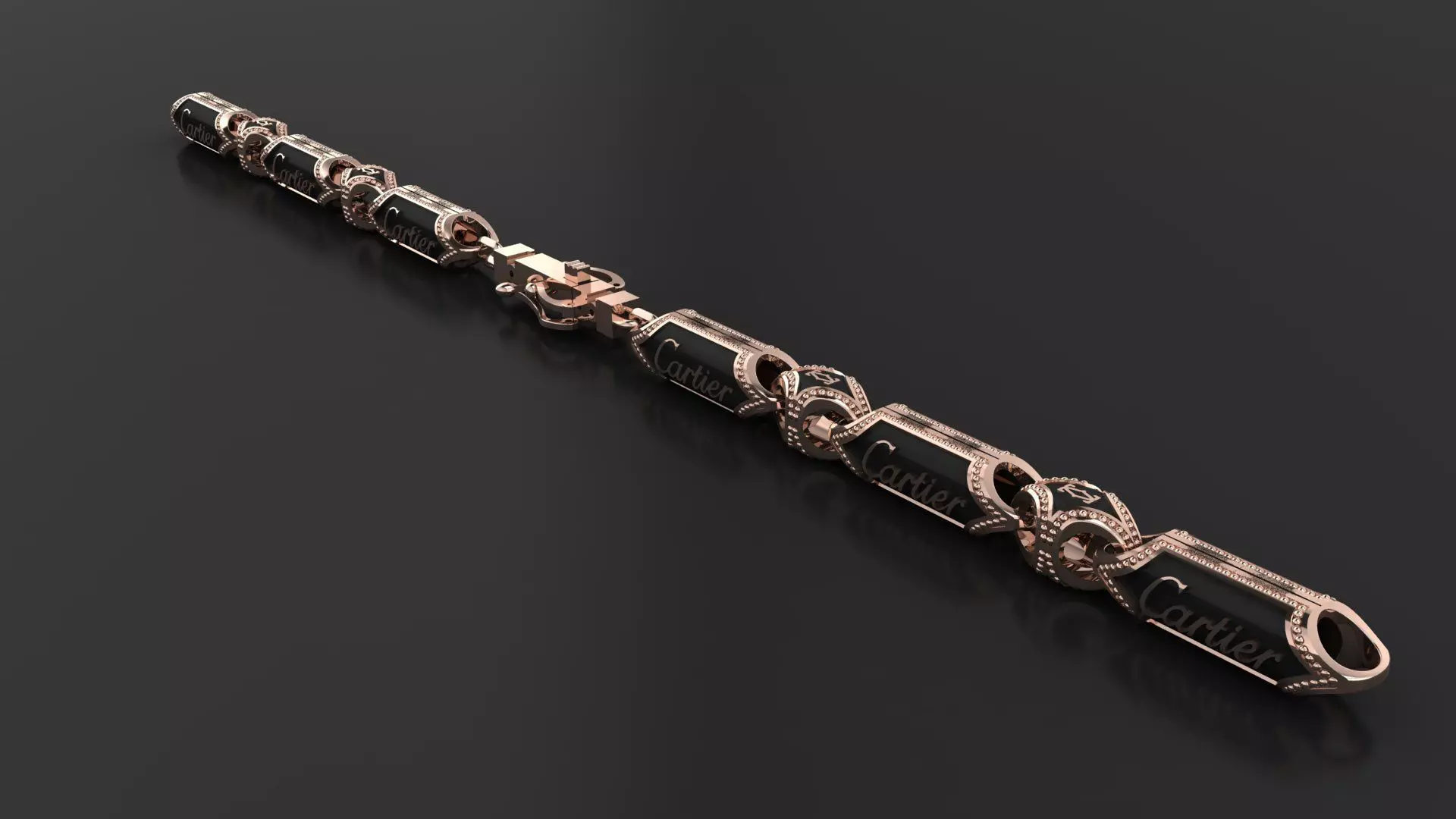 CARRTIER BRACELET WITH ENAMEL 3D PRINT MODEL 3D print model_2