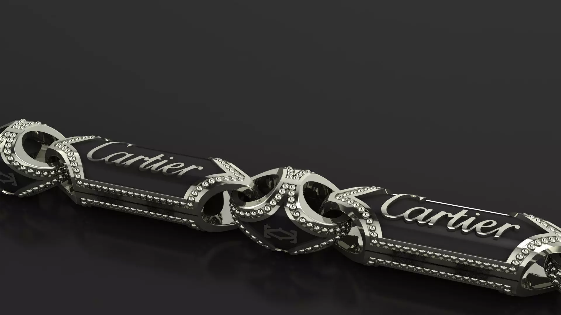 CARRTIER BRACELET WITH ENAMEL 3D PRINT MODEL 3D print model_14