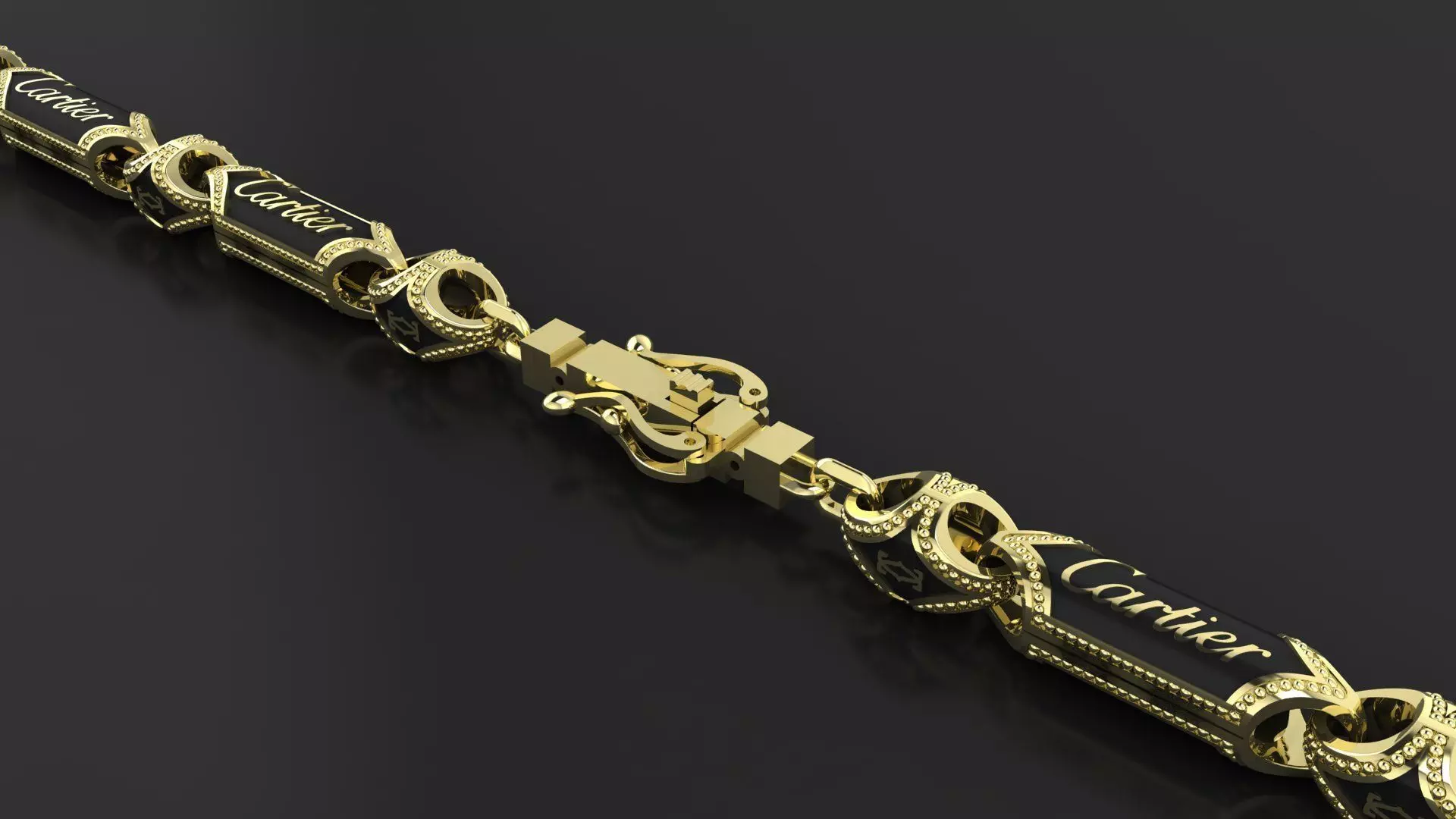 CARRTIER BRACELET WITH ENAMEL 3D PRINT MODEL 3D print model_19