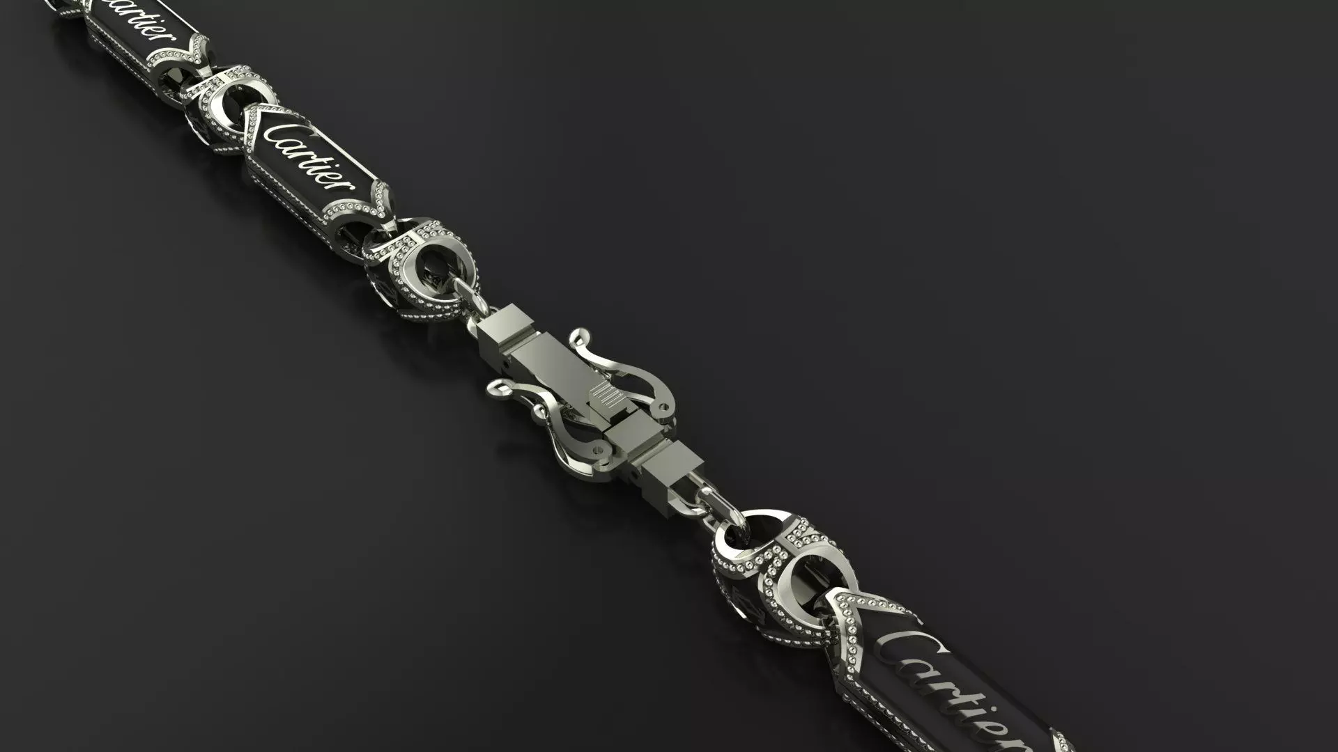 CARRTIER BRACELET WITH ENAMEL 3D PRINT MODEL 3D print model_8