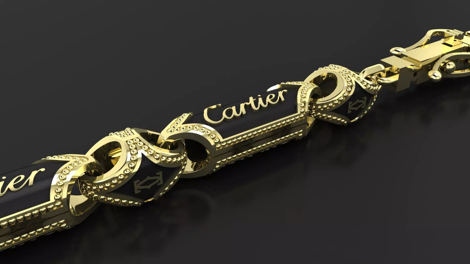 CARRTIER BRACELET WITH ENAMEL 3D PRINT MODEL 3D print model_13
