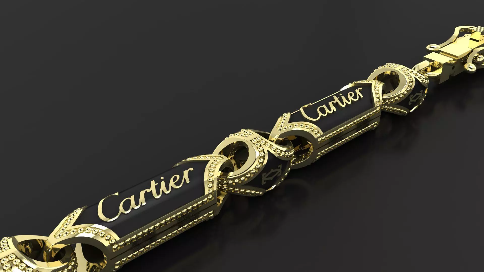 CARRTIER BRACELET WITH ENAMEL 3D PRINT MODEL 3D print model_4