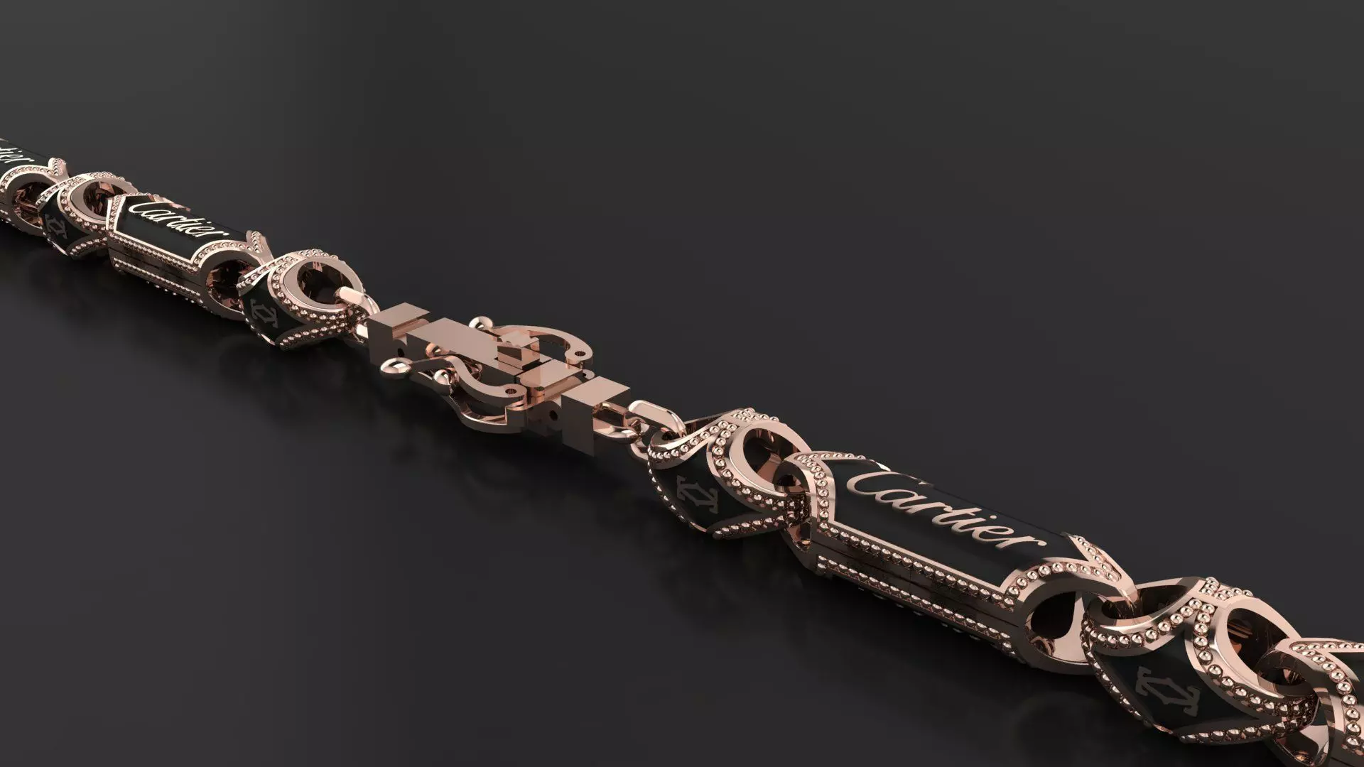 CARRTIER BRACELET WITH ENAMEL 3D PRINT MODEL 3D print model_9