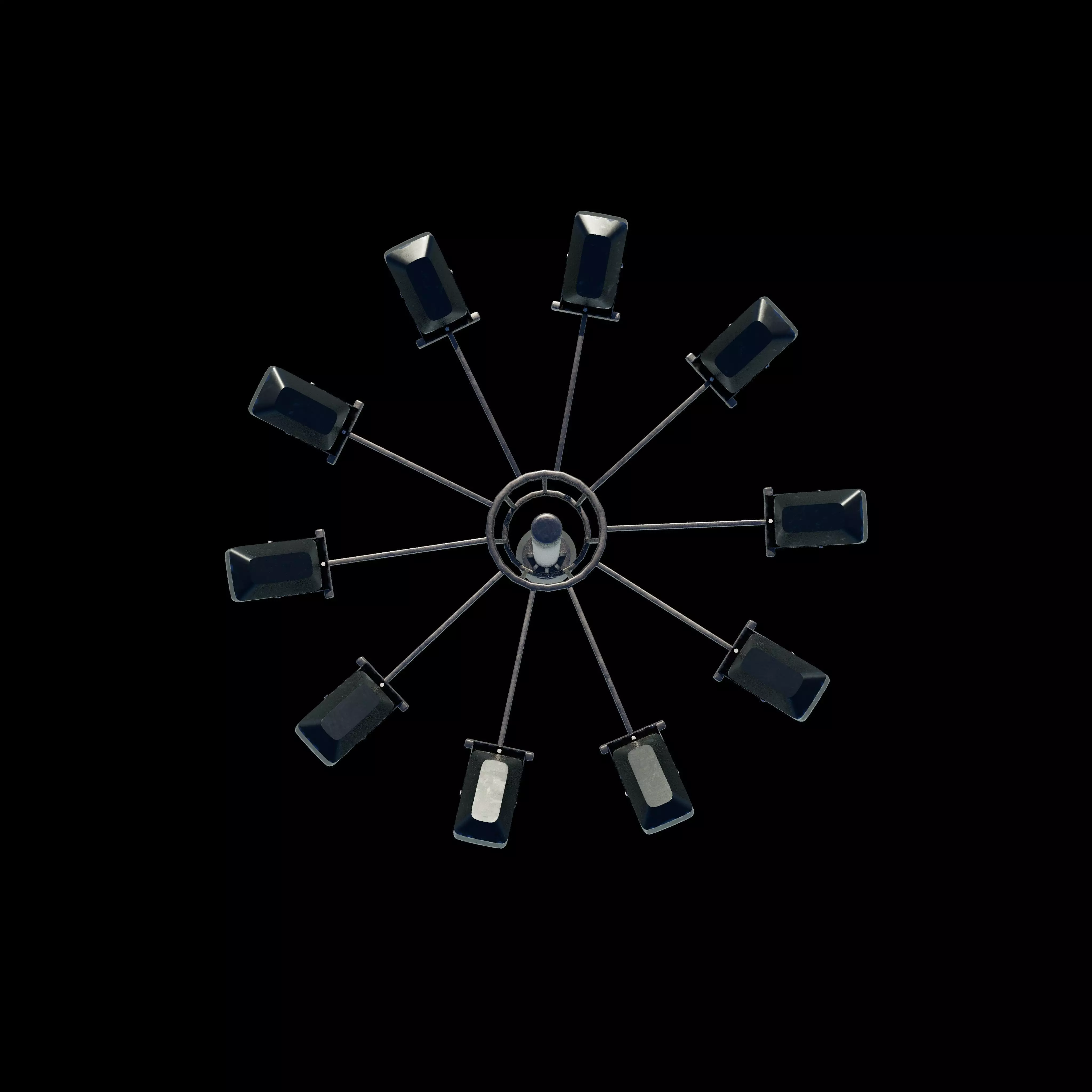 High Mast Stadium light  3D model_3