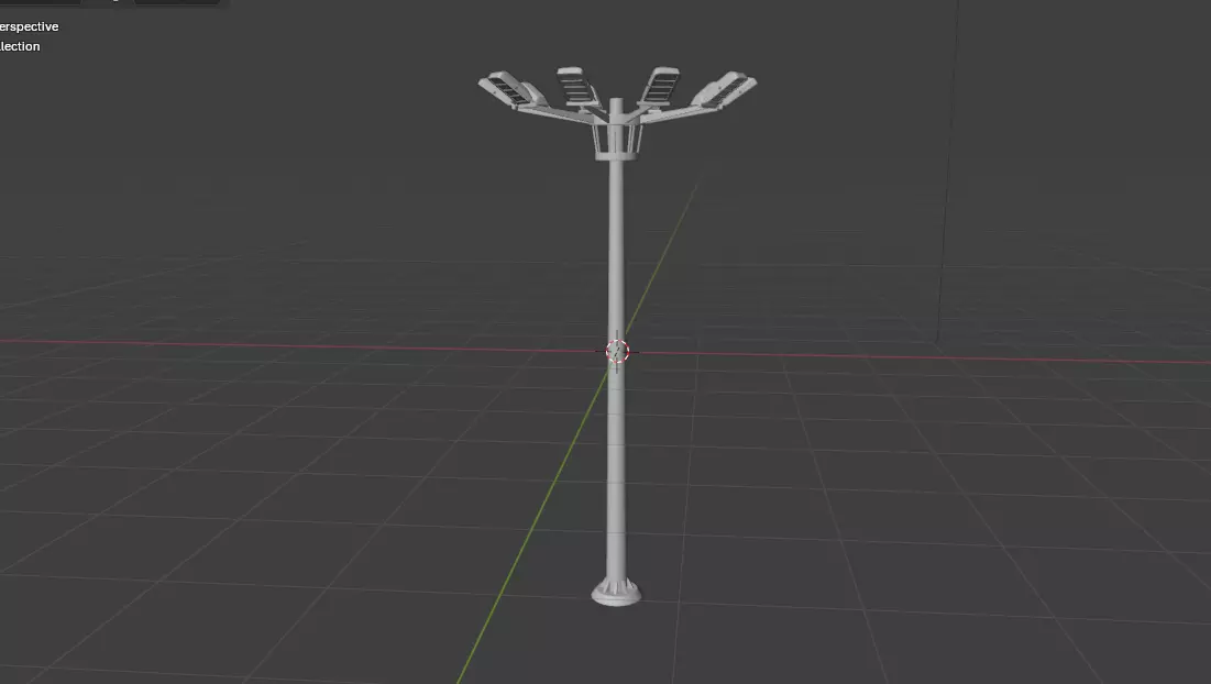 High Mast Stadium light  3D model_16