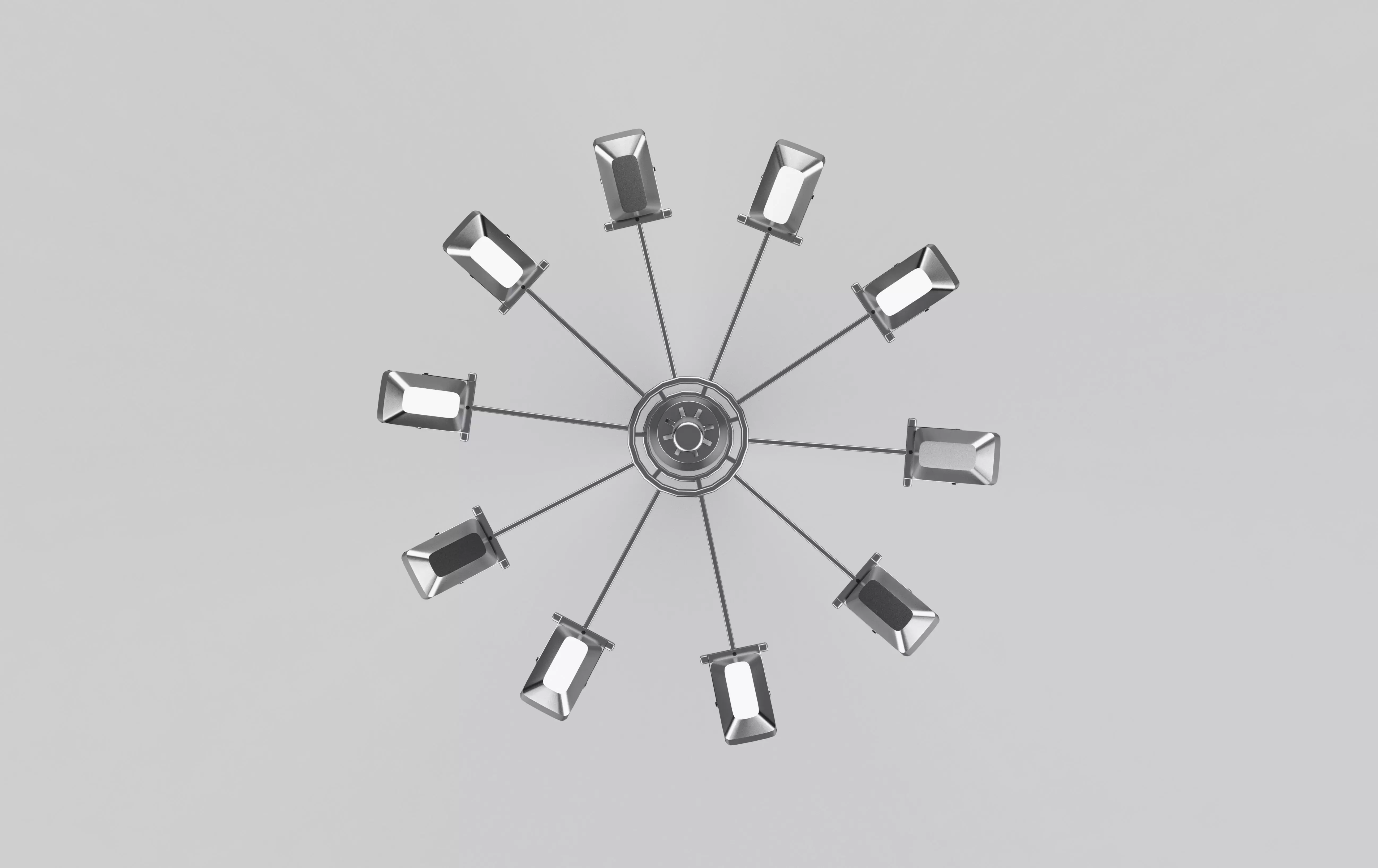 High Mast Stadium light  3D model_13