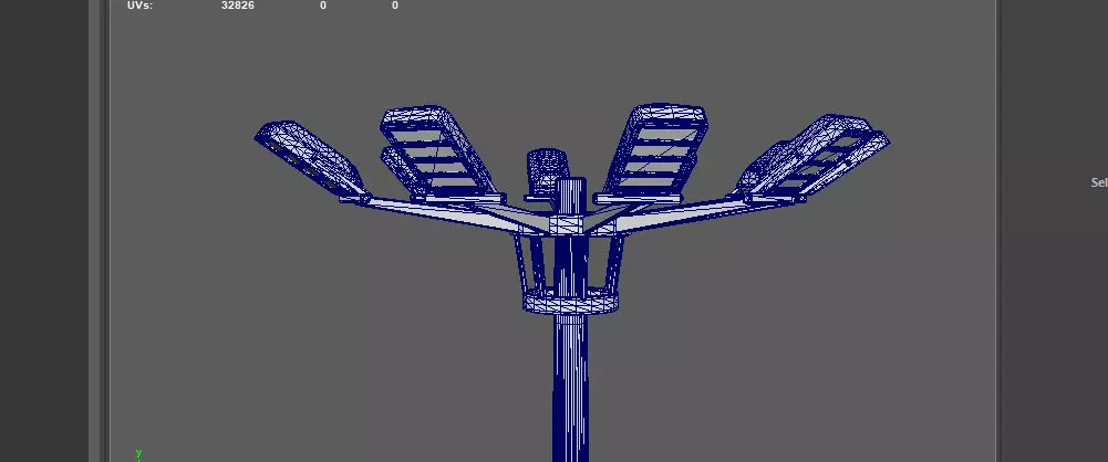 High Mast Stadium light  3D model_18