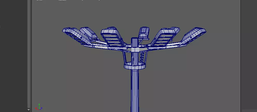High Mast Stadium light  3D model_17