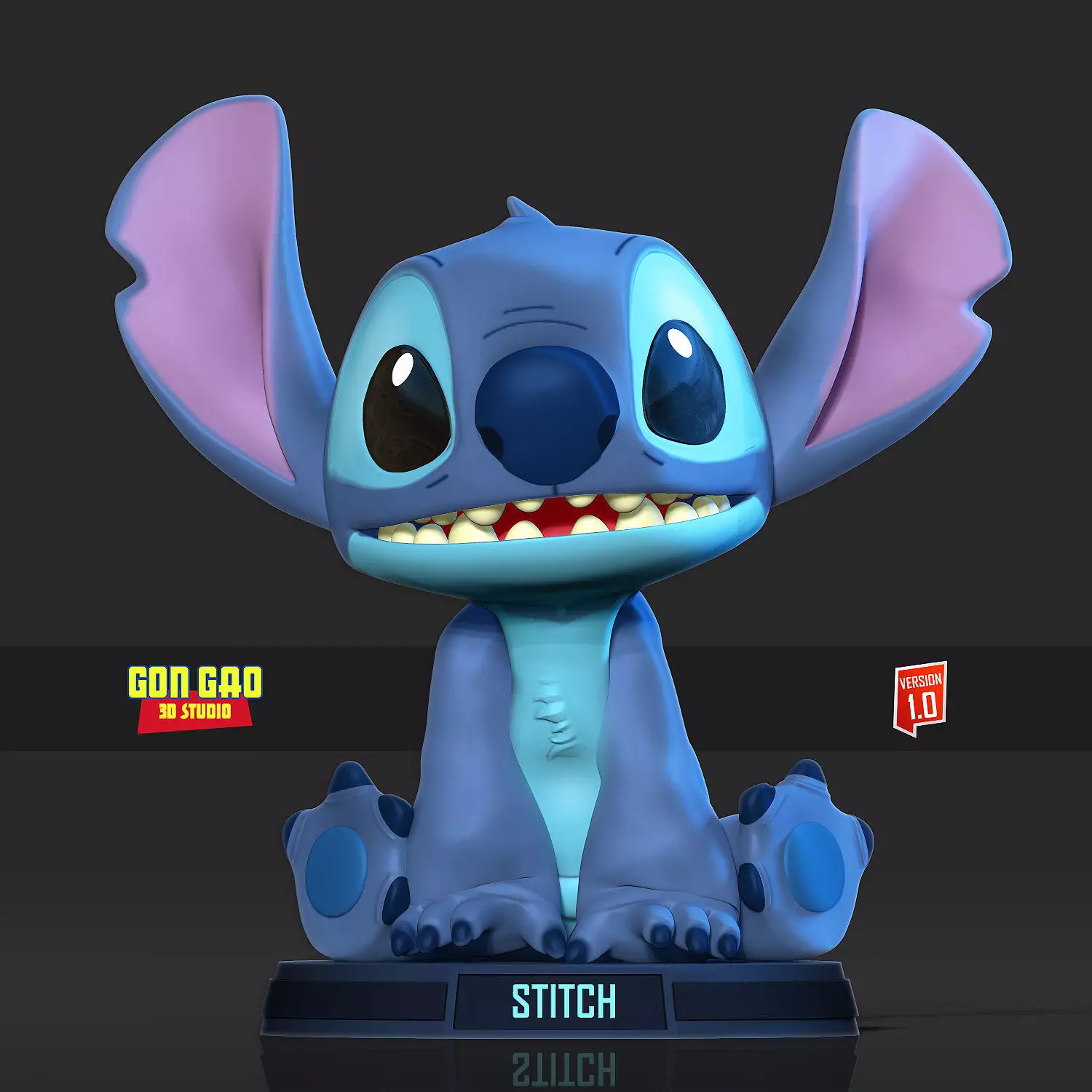 Stitch Fanart 3D print model