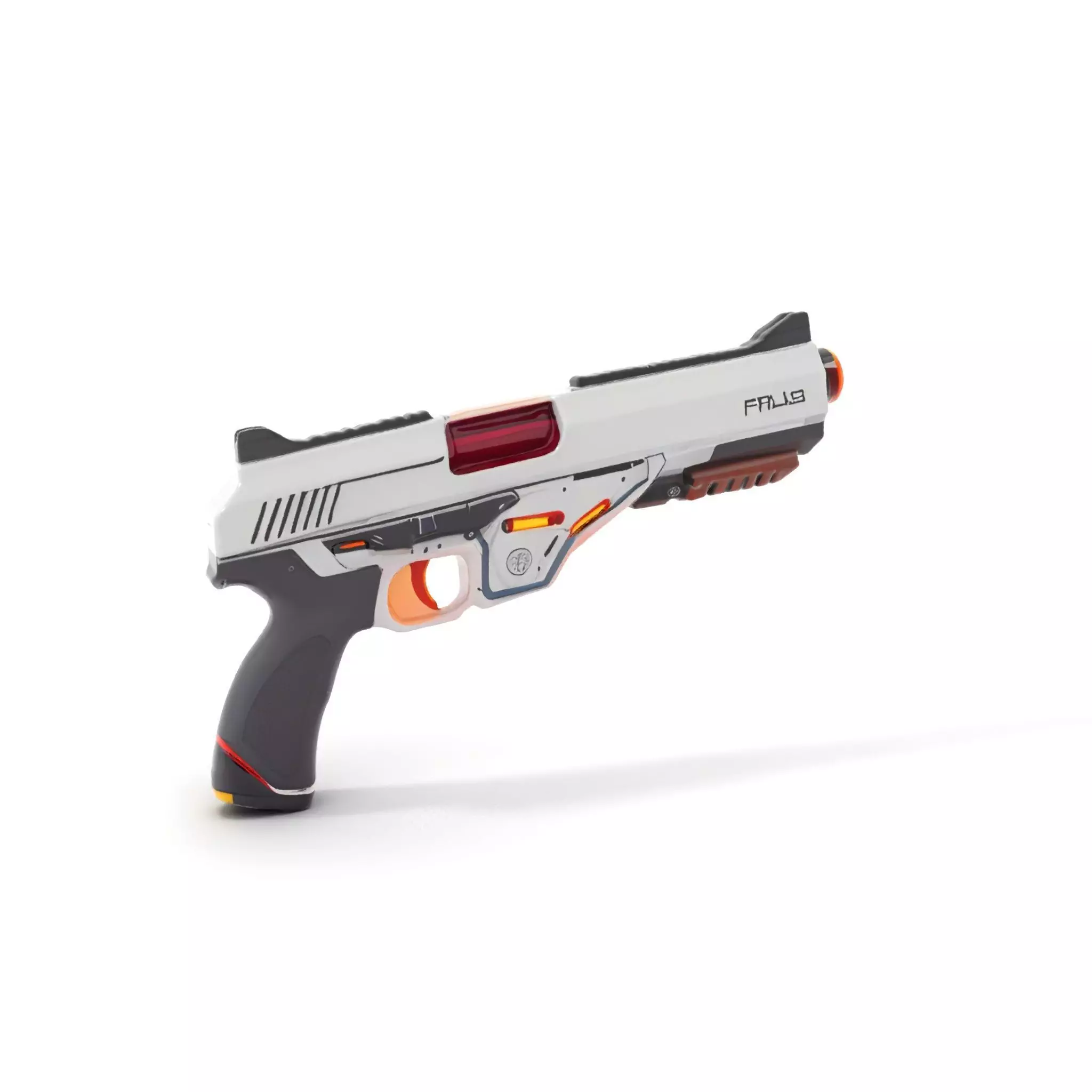 Chrome Energy Pistol model pack Low-poly 3D model_0