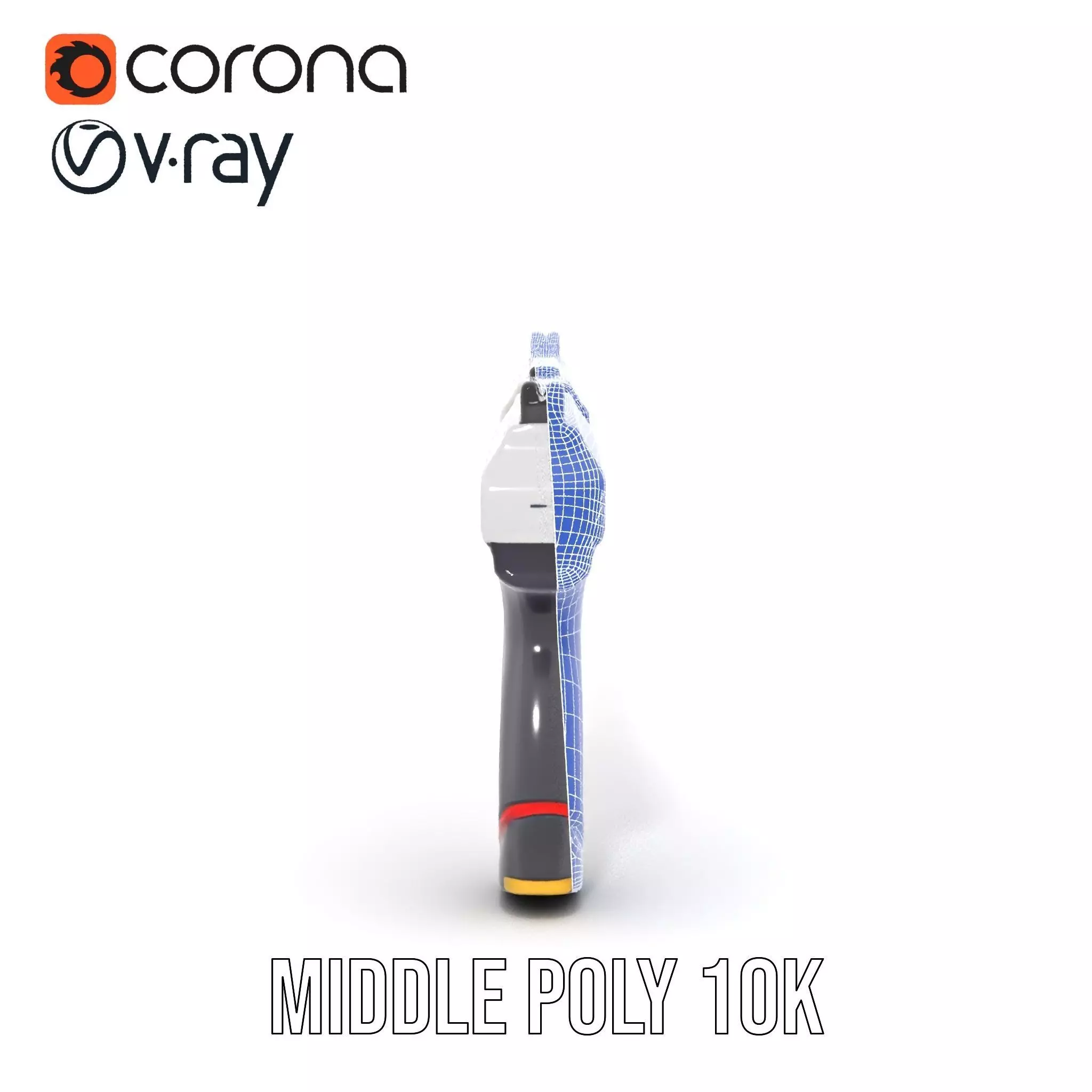 Chrome Energy Pistol model pack Low-poly 3D model_30