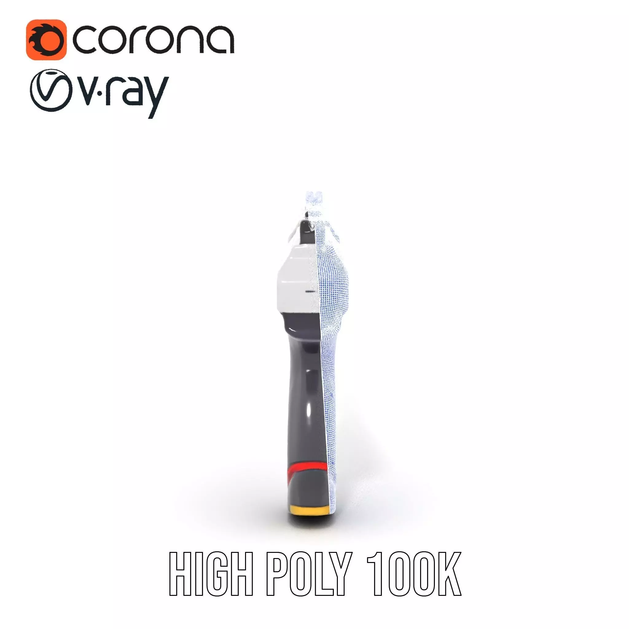 Chrome Energy Pistol model pack Low-poly 3D model_27