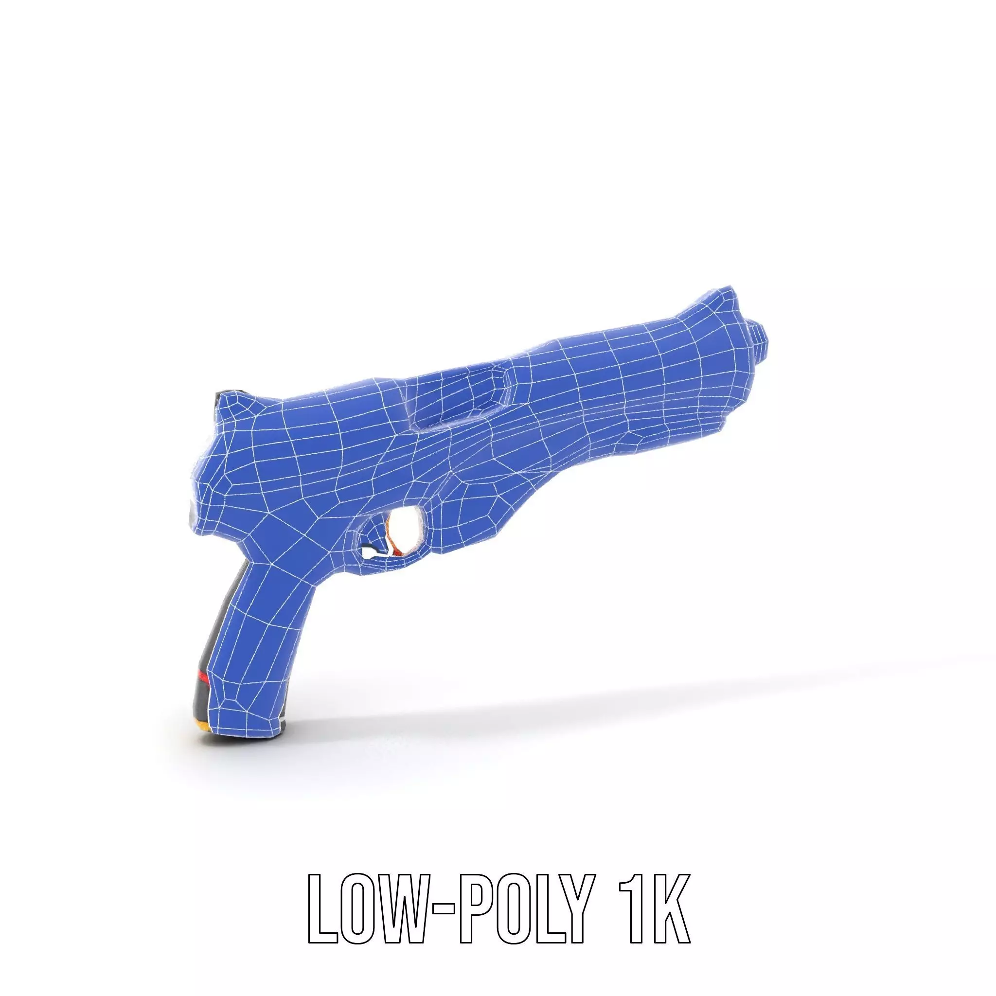 Chrome Energy Pistol model pack Low-poly 3D model_29