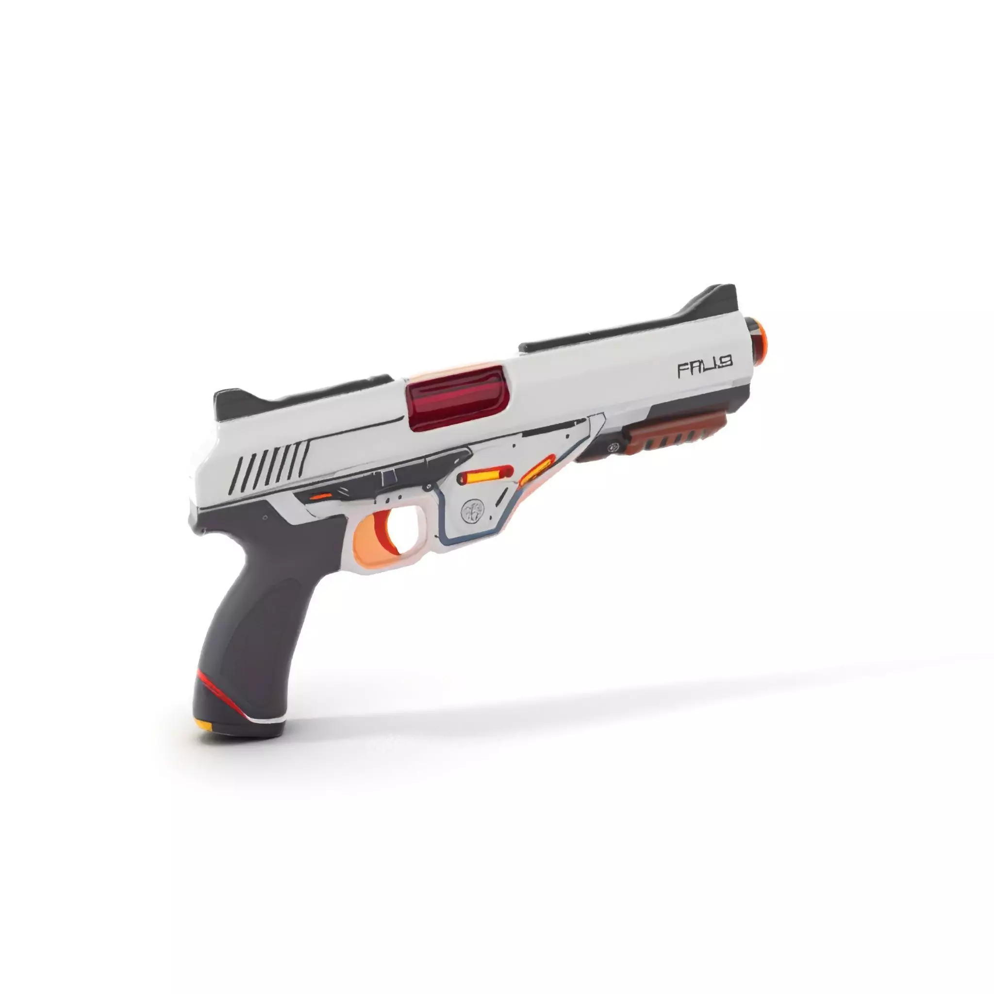 Chrome Energy Pistol model pack Low-poly 3D model_16