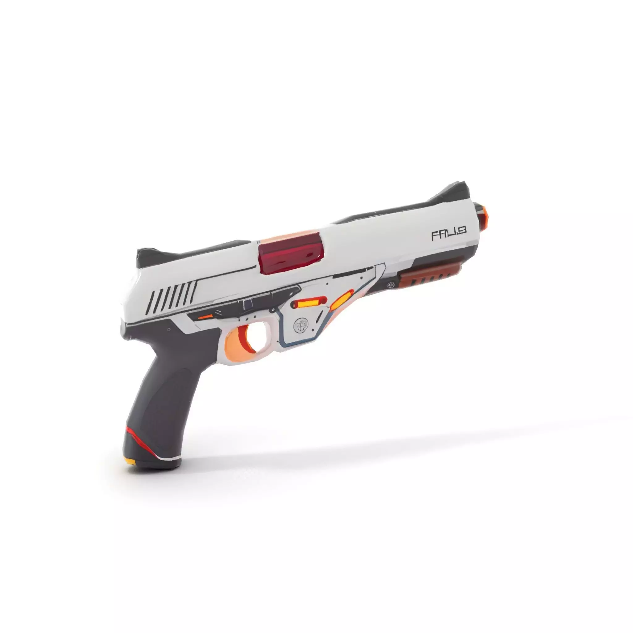 Chrome Energy Pistol model pack Low-poly 3D model_8