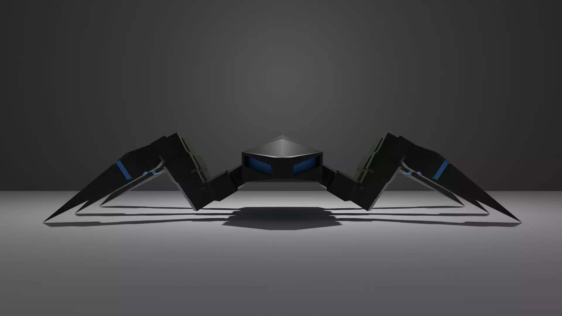 Robotic Spider Low-poly 3D model_1