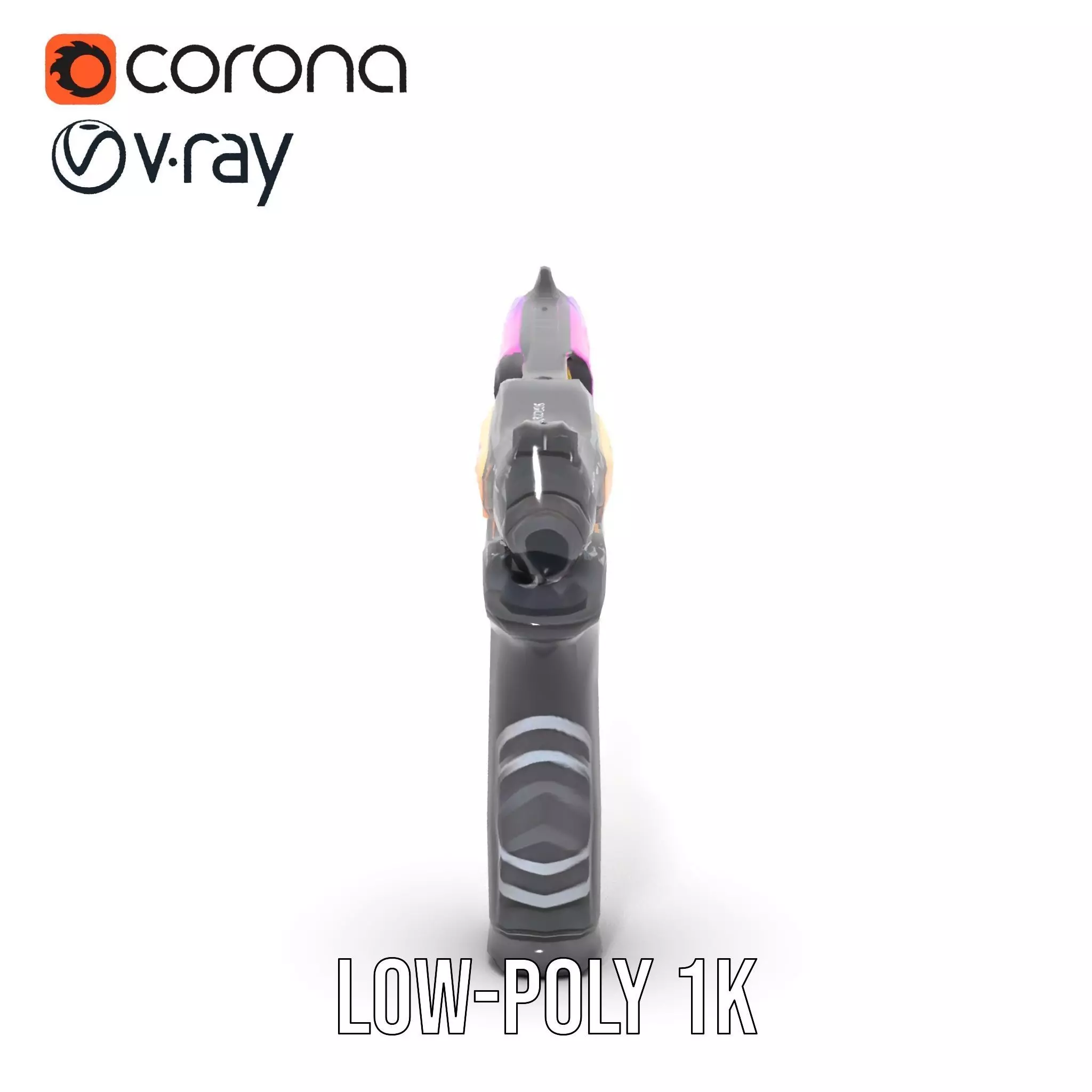 Vivid Neon Blaster model pack Low-poly 3D model_28