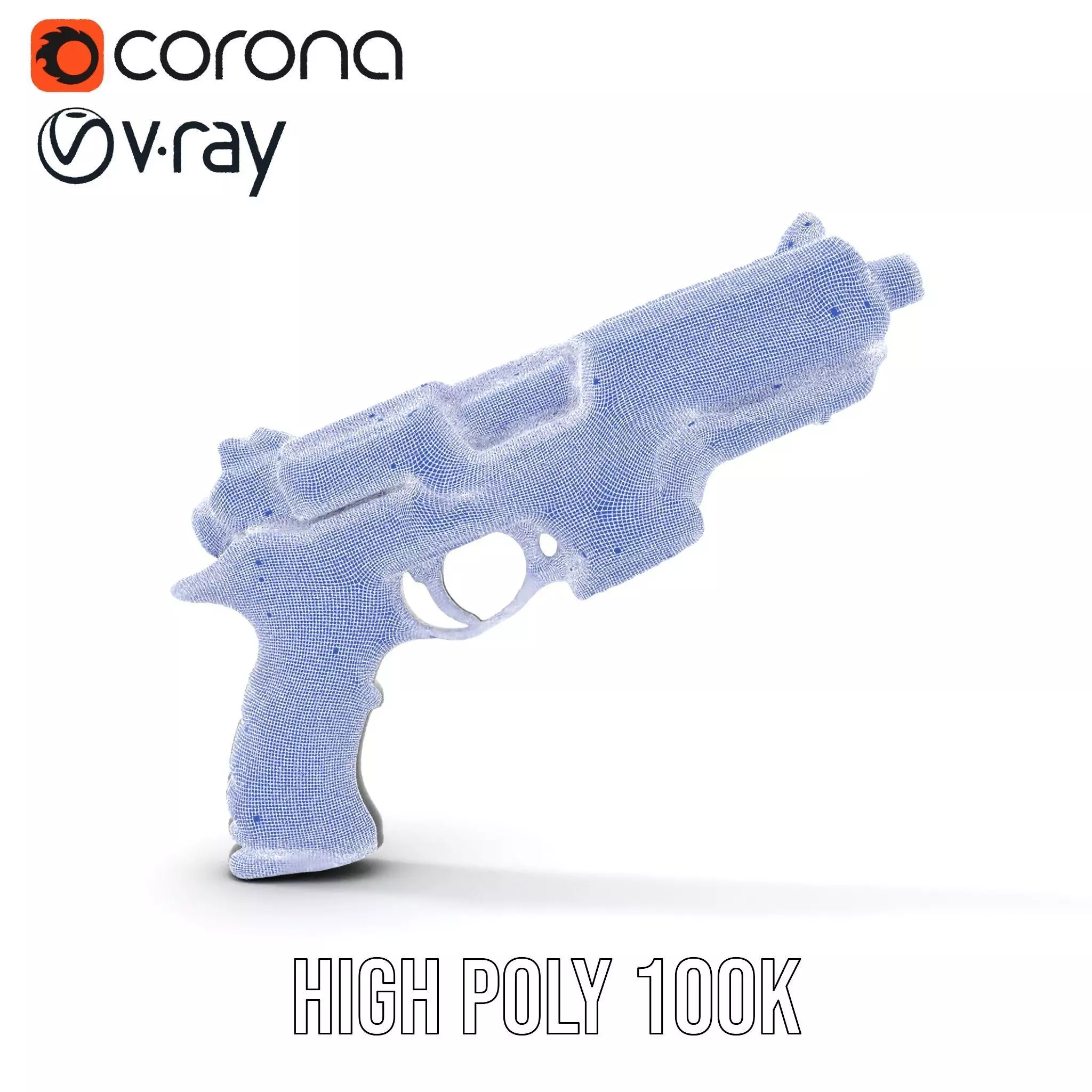 Vivid Neon Blaster model pack Low-poly 3D model_34