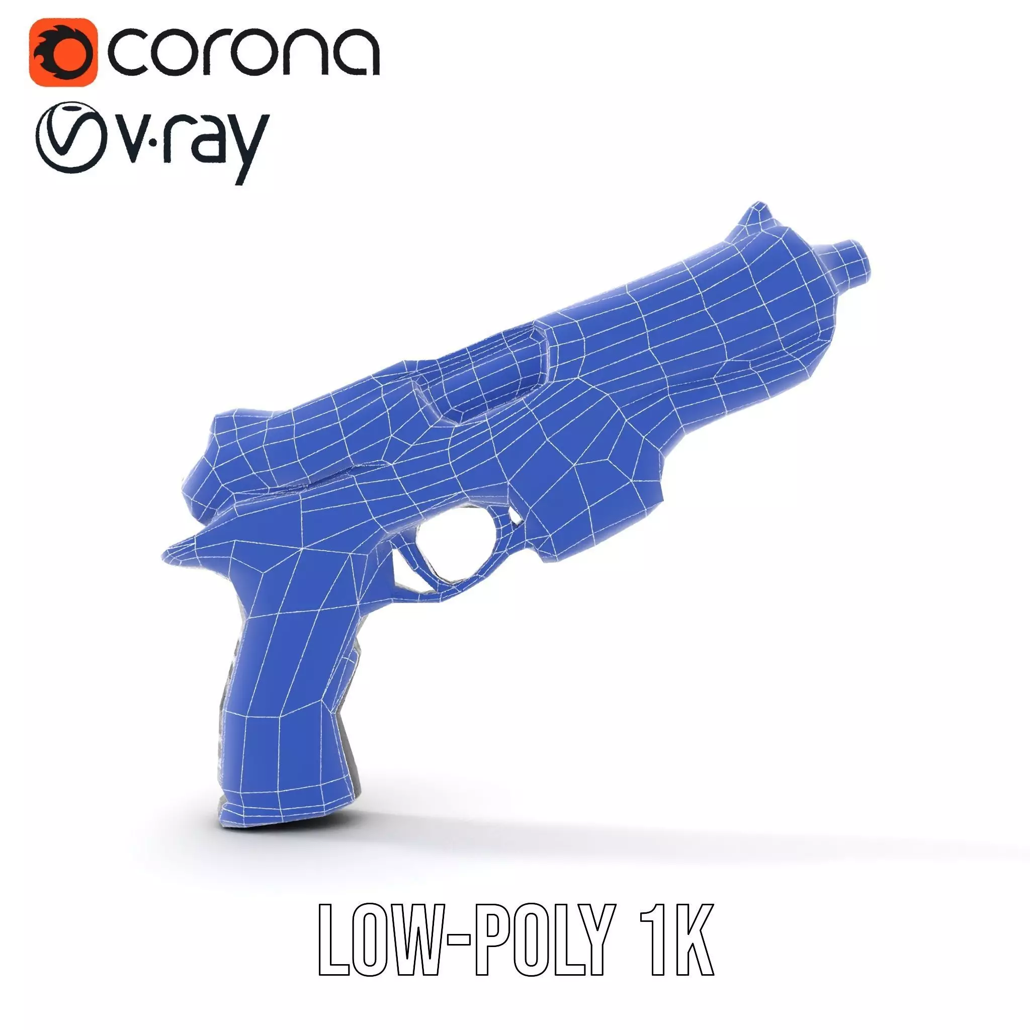 Vivid Neon Blaster model pack Low-poly 3D model_23