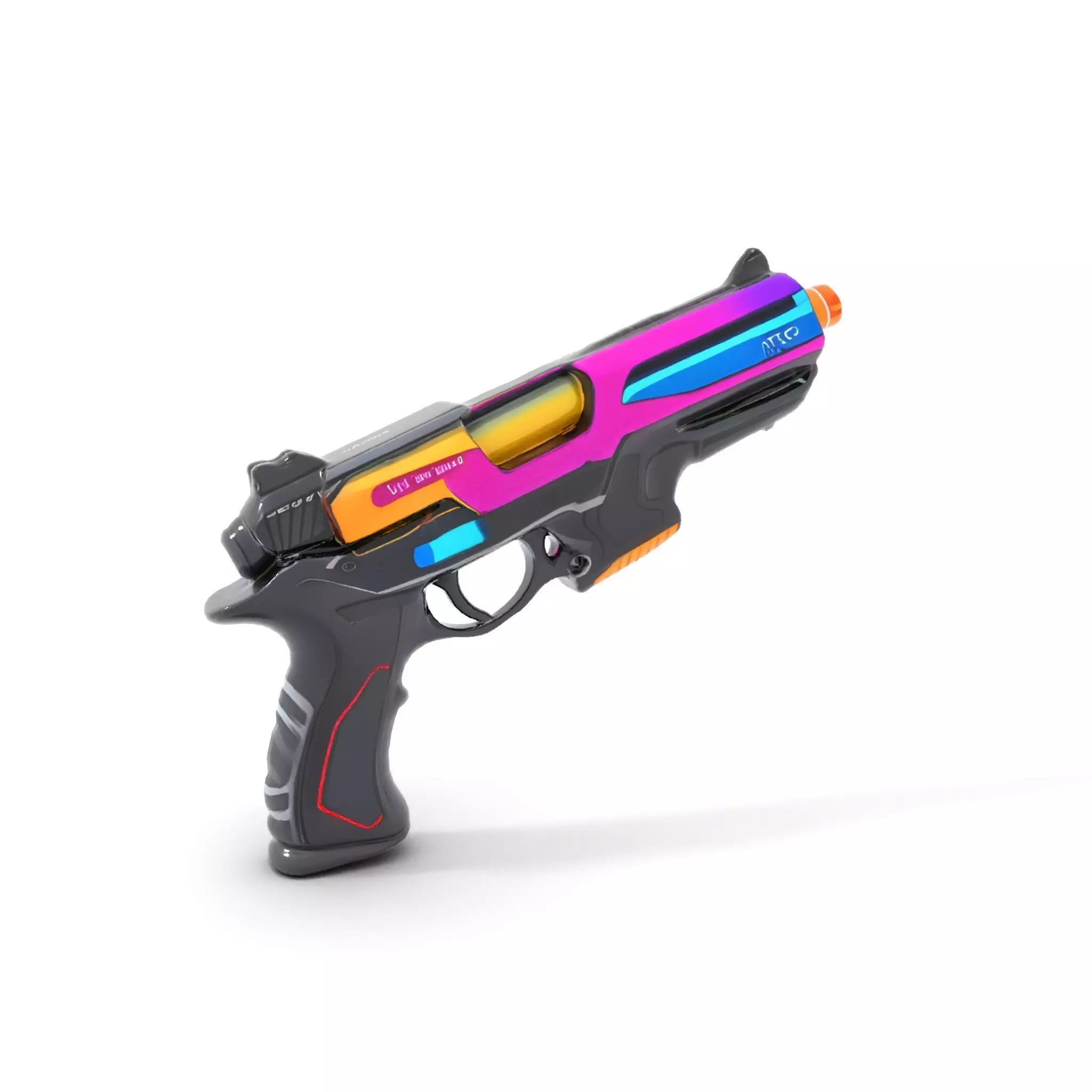 Vivid Neon Blaster model pack Low-poly 3D model_14