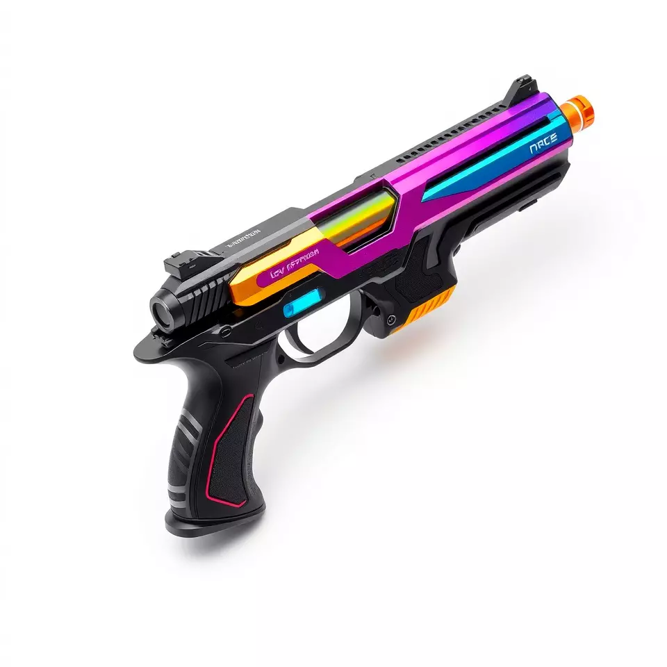 Vivid Neon Blaster model pack Low-poly 3D model_3