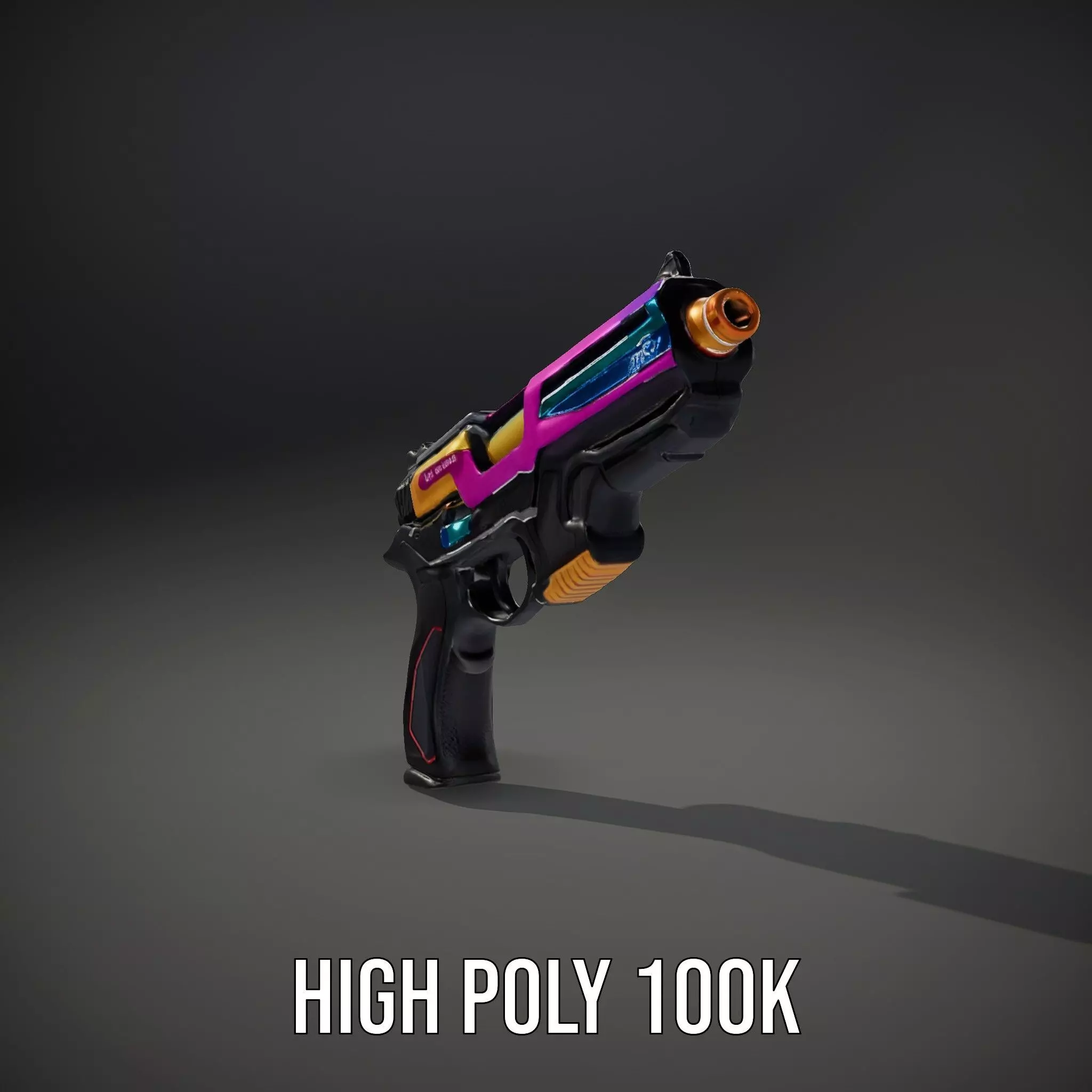 Vivid Neon Blaster model pack Low-poly 3D model_9