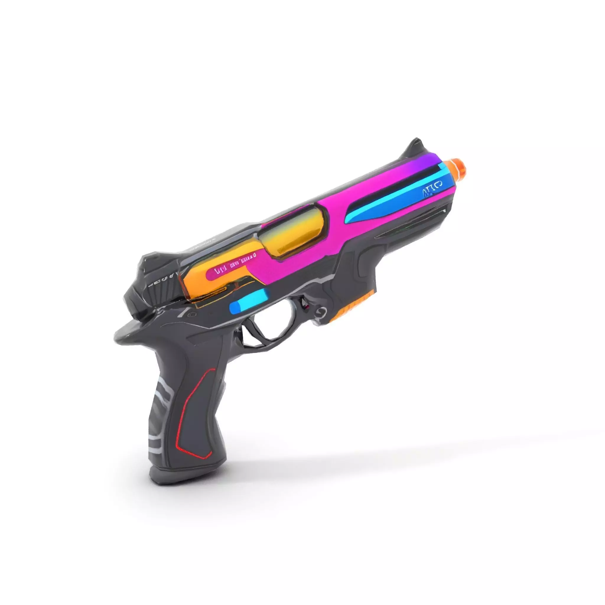 Vivid Neon Blaster model pack Low-poly 3D model_8