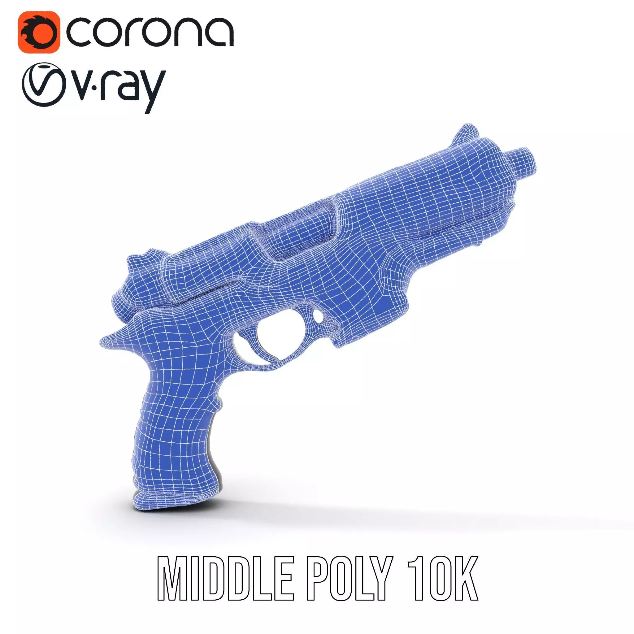 Vivid Neon Blaster model pack Low-poly 3D model_27