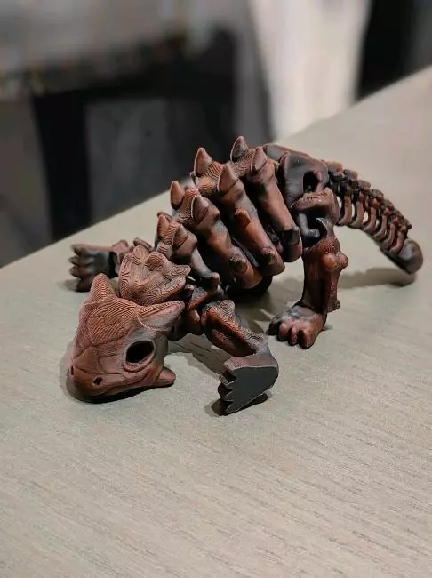 Flexi Dino skeleton  3D print model_0