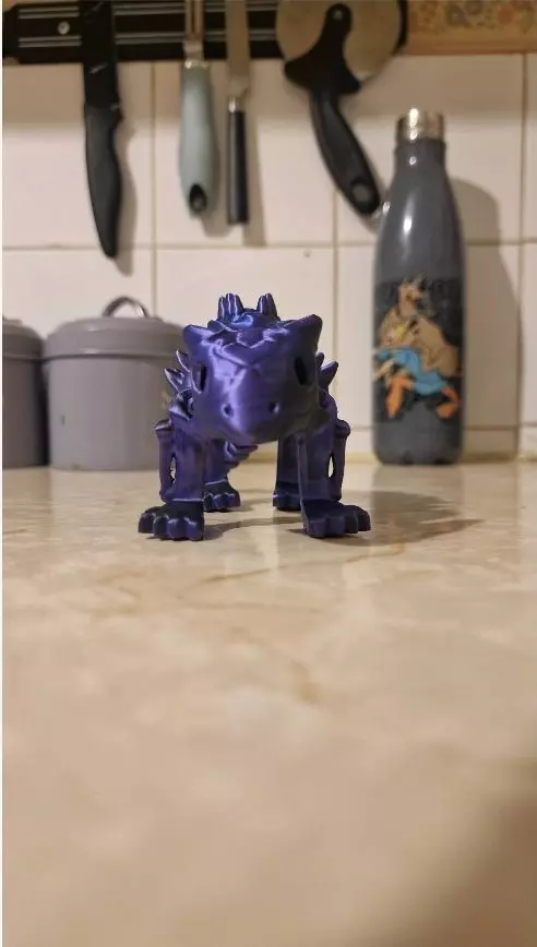 Flexi Dino skeleton  3D print model_31