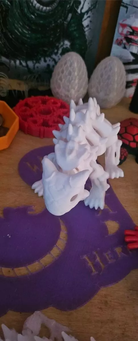 Flexi Dino skeleton  3D print model_18