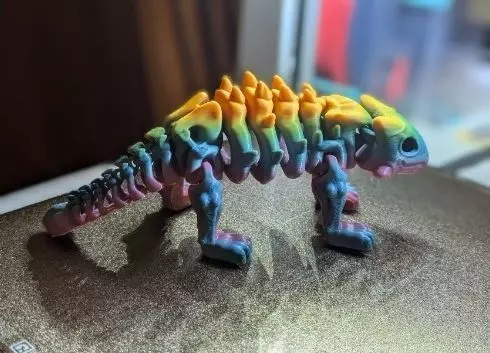 Flexi Dino skeleton  3D print model_1