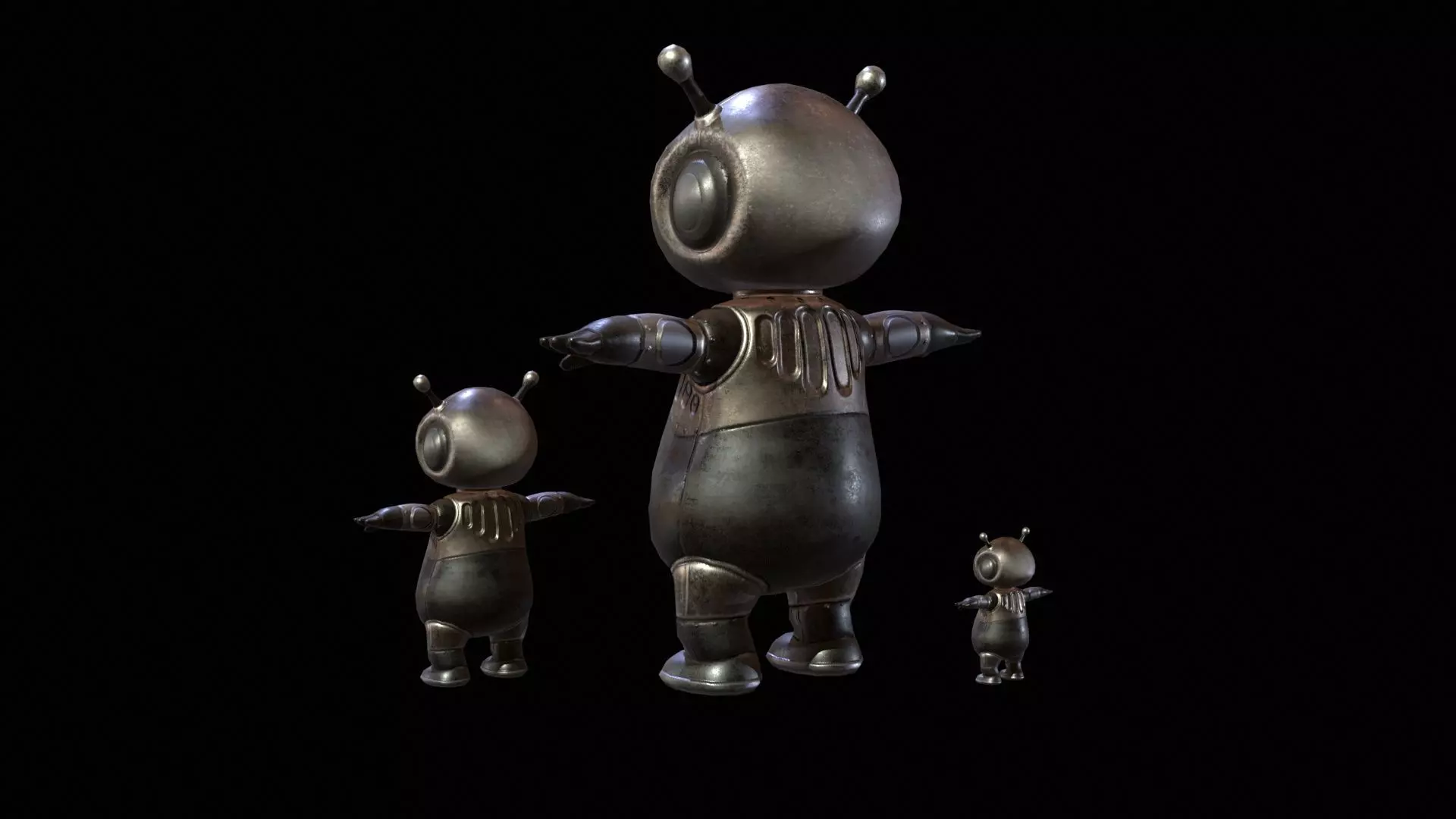 Minirobotic7 Low-poly 3D model_6