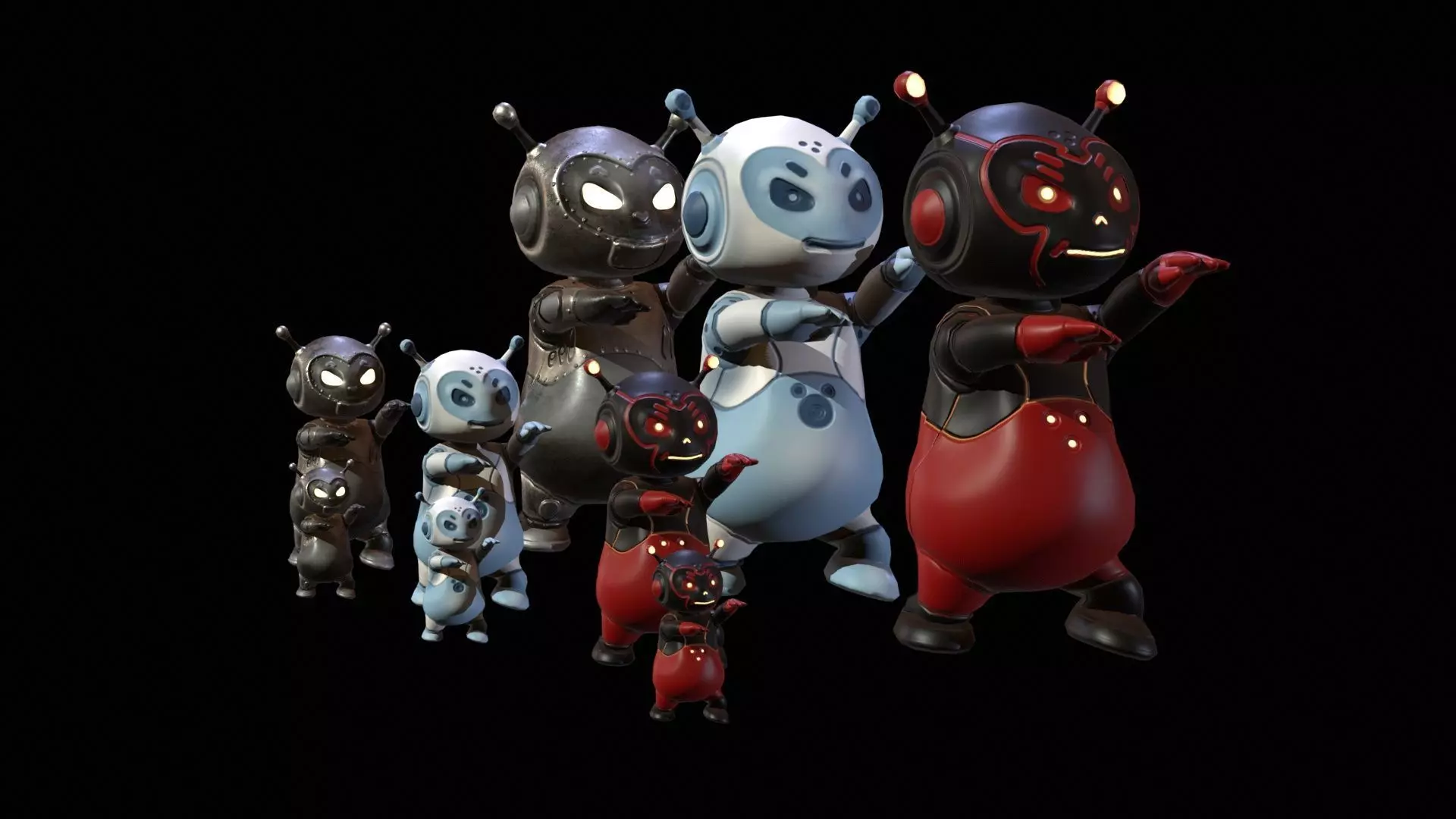 Minirobotic7 Low-poly 3D model_3