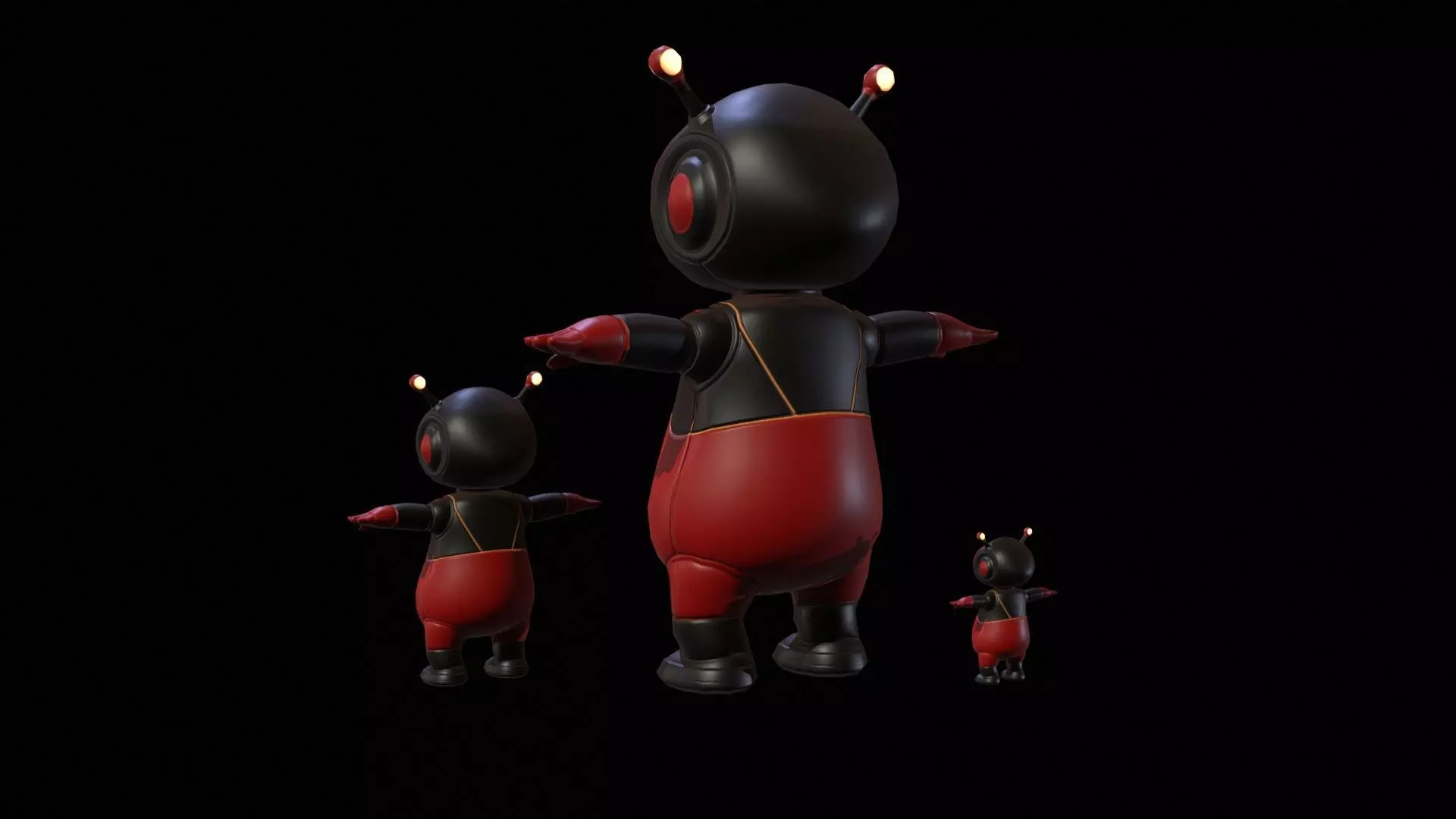 Minirobotic7 Low-poly 3D model_4