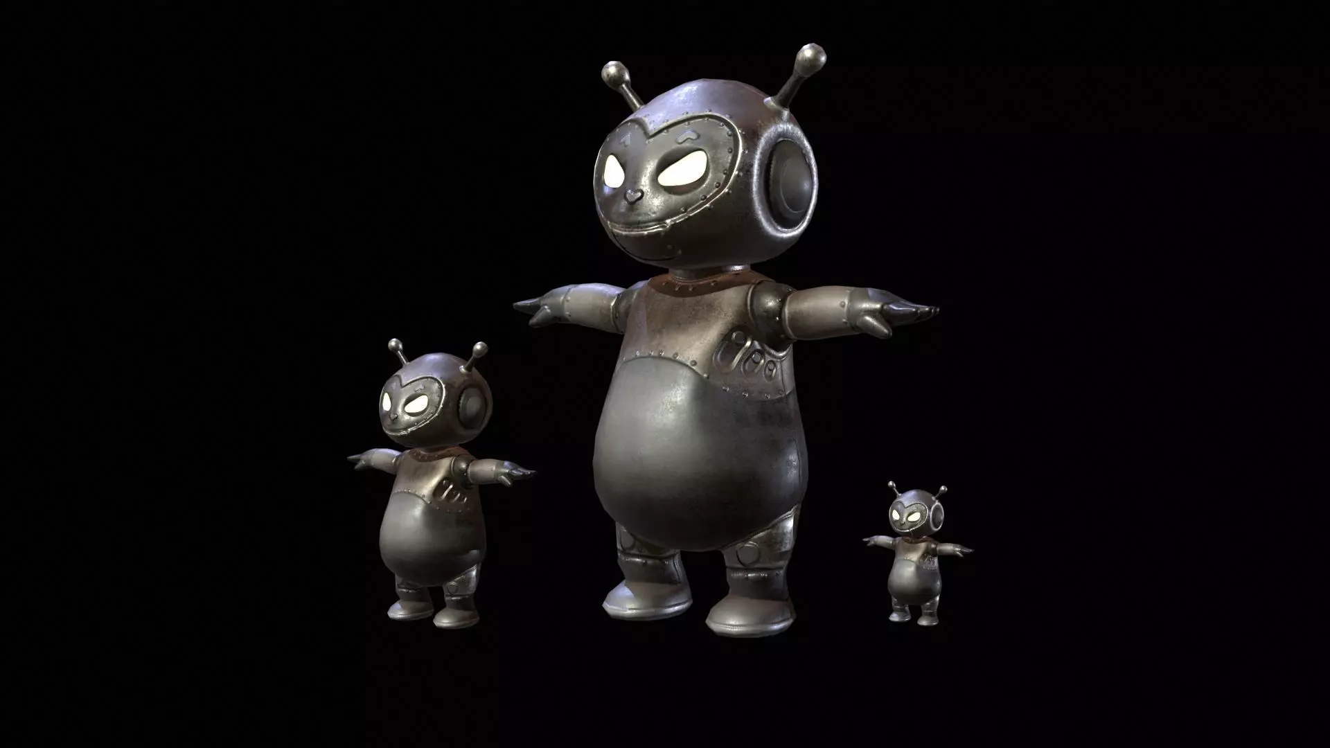 Minirobotic7 Low-poly 3D model_7