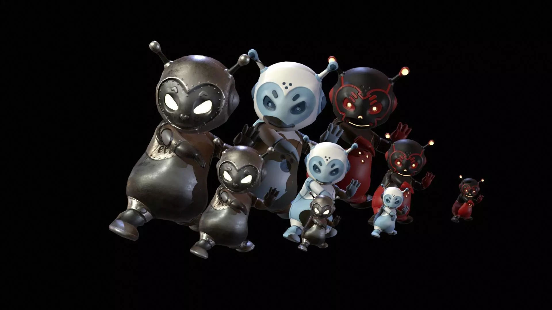 Minirobotic7 Low-poly 3D model_11