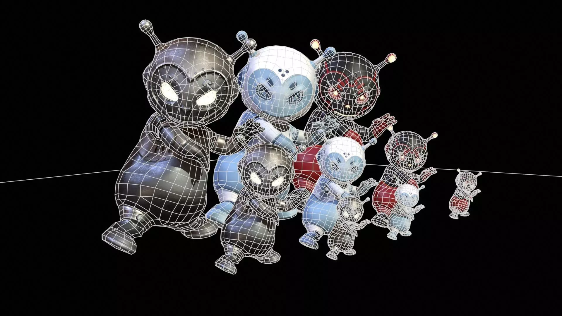 Minirobotic7 Low-poly 3D model_10