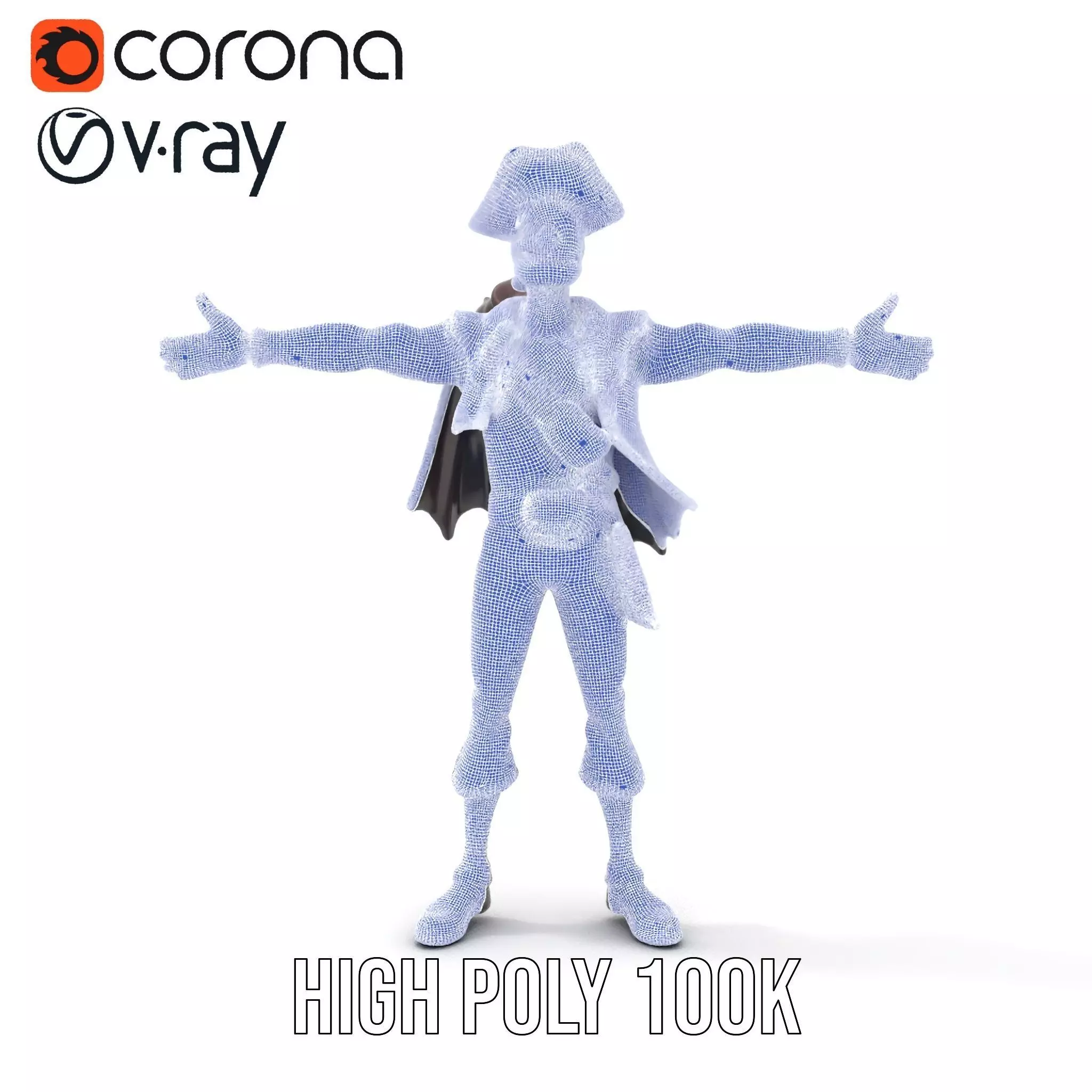 Charming Pirate model pack Low-poly 3D model_18