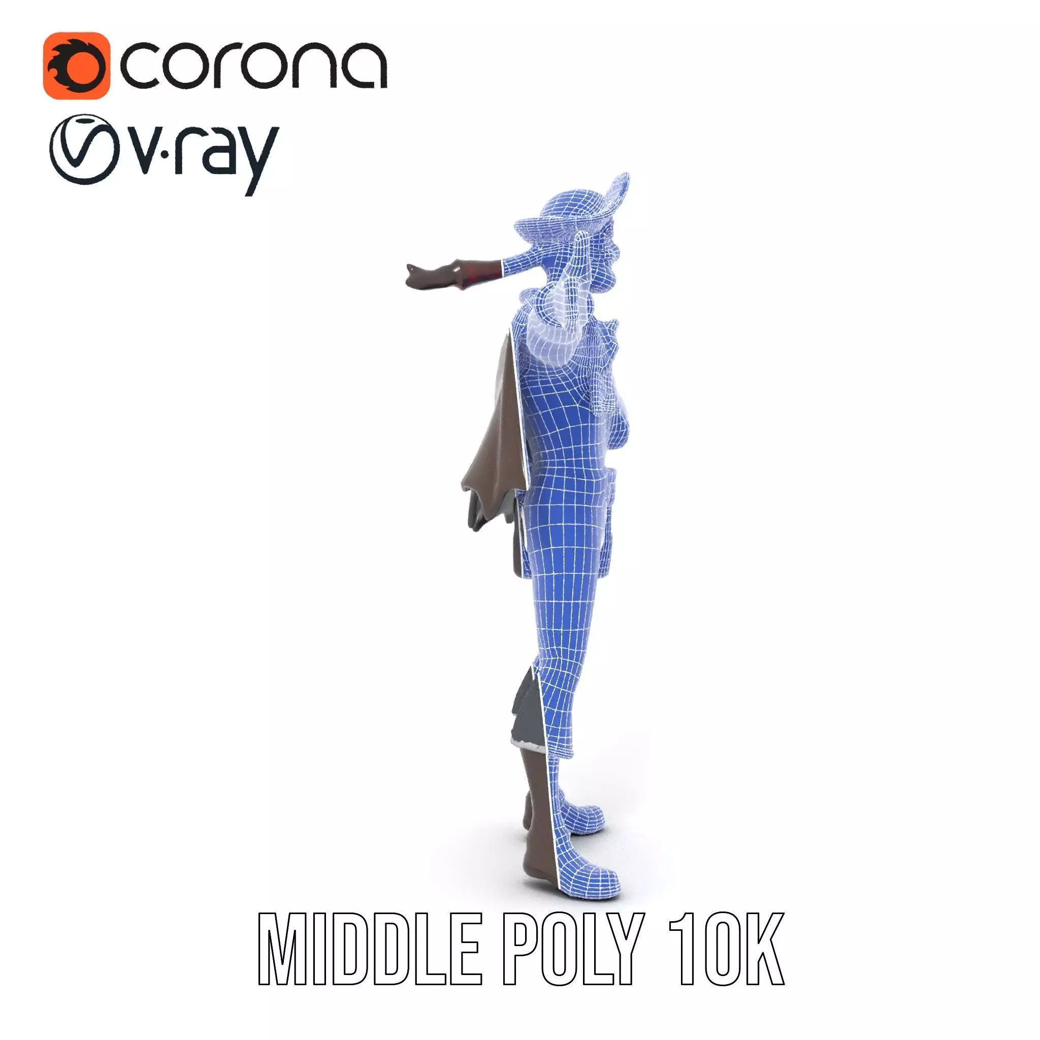 Charming Pirate model pack Low-poly 3D model_28