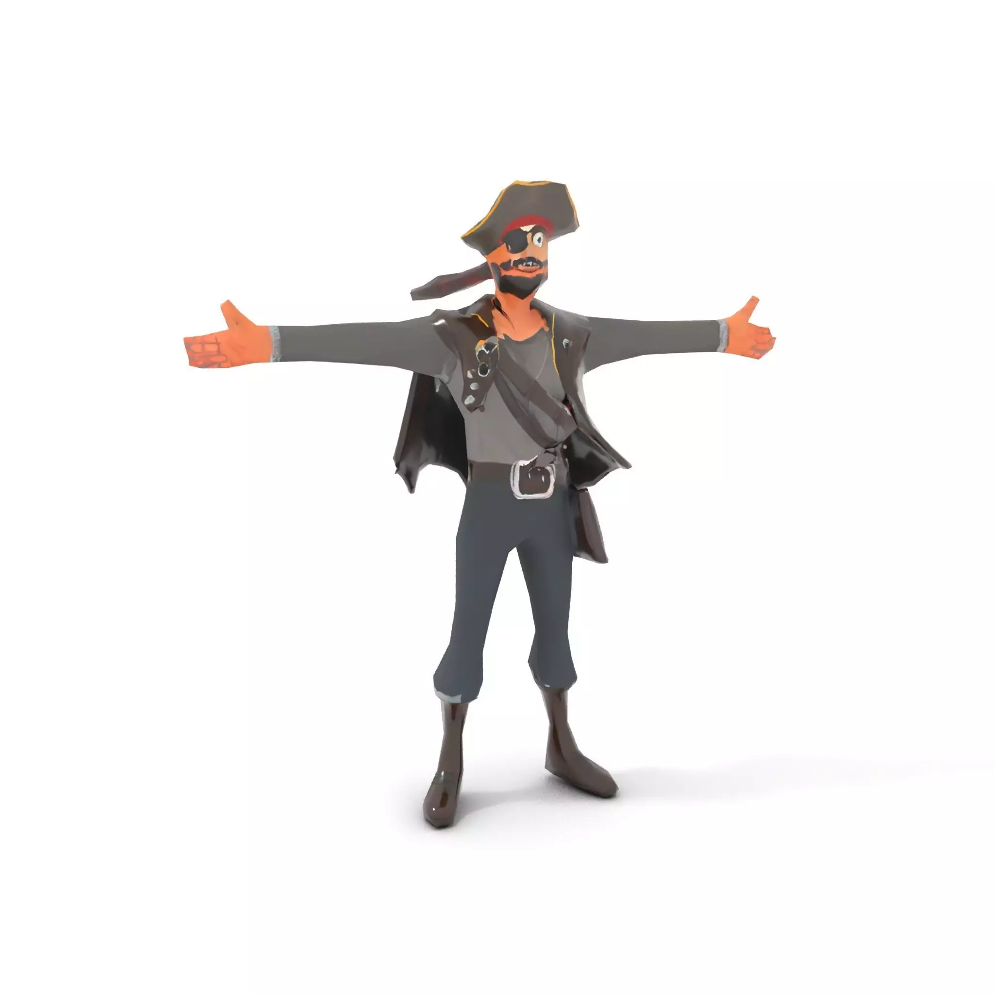 Charming Pirate model pack Low-poly 3D model_17